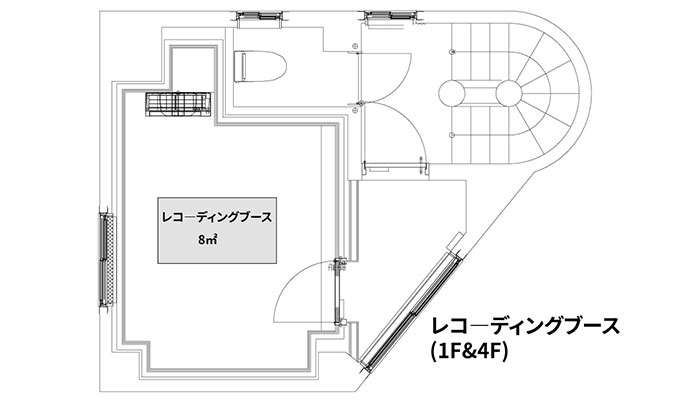 レコ―ディングブースの間取り